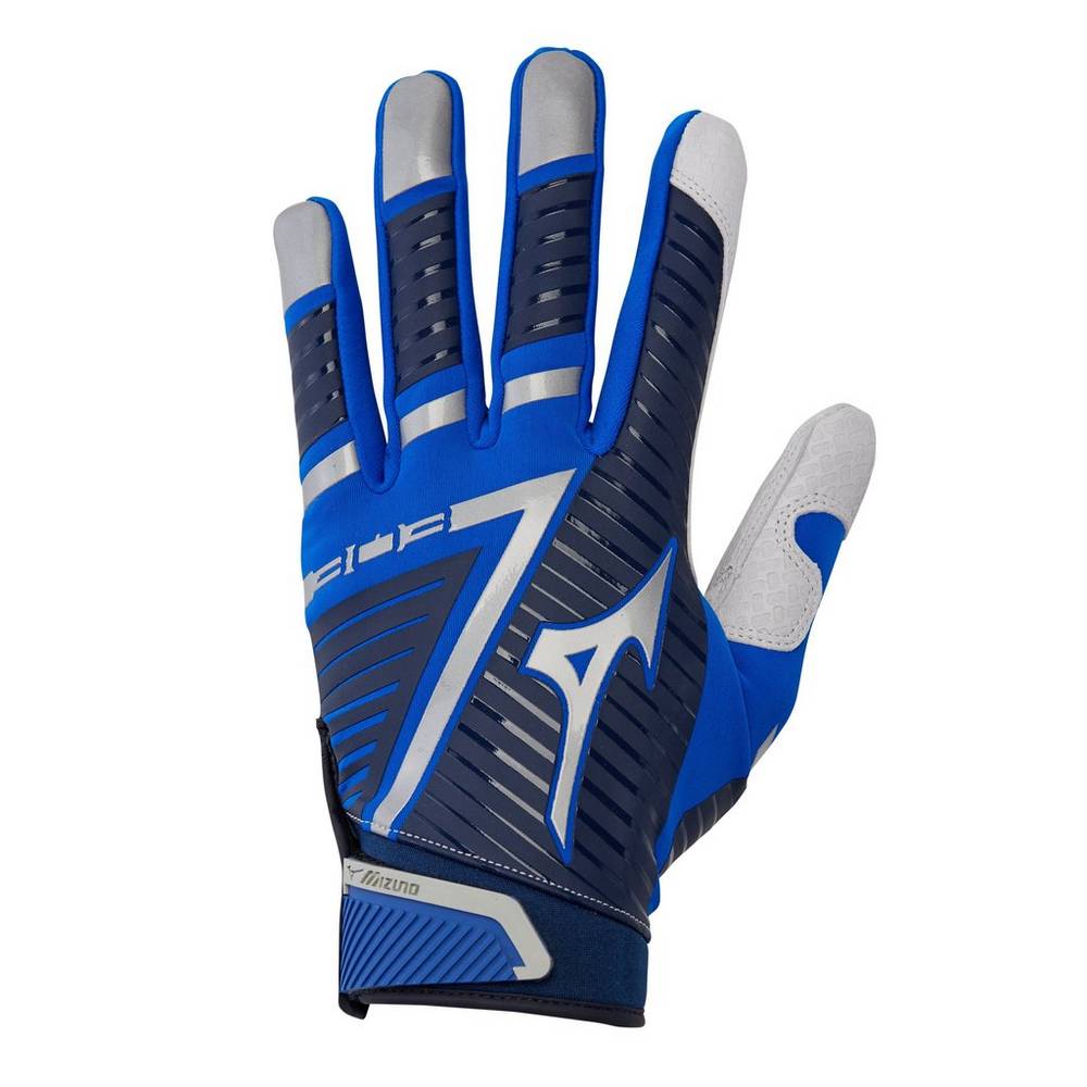 Mizuno Men's B-130 Adult Baseball Batting Gloves Navy/Royal (330396-SVX)